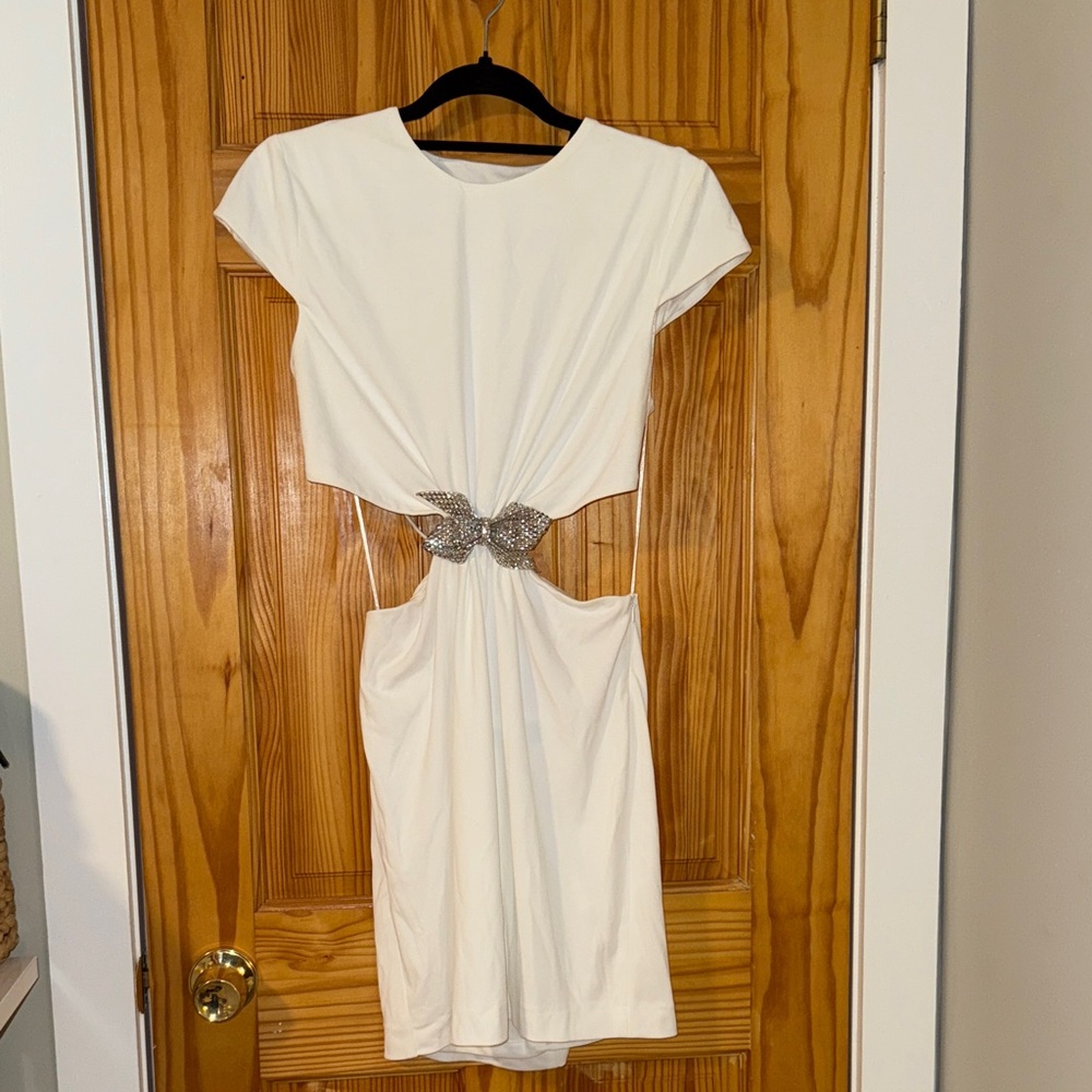 White open back Zara dress